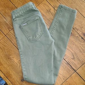 Celebritypink green skinny jeans